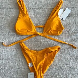 L space Avery top and cabana bottom in mango